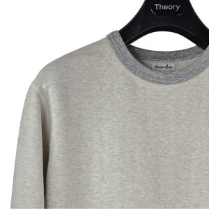 STEVEN ALAN Men's Designer High End Two-Tone Cream Crew Neck Sweatshirt XS